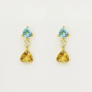 Topaz and Quartz Earrings