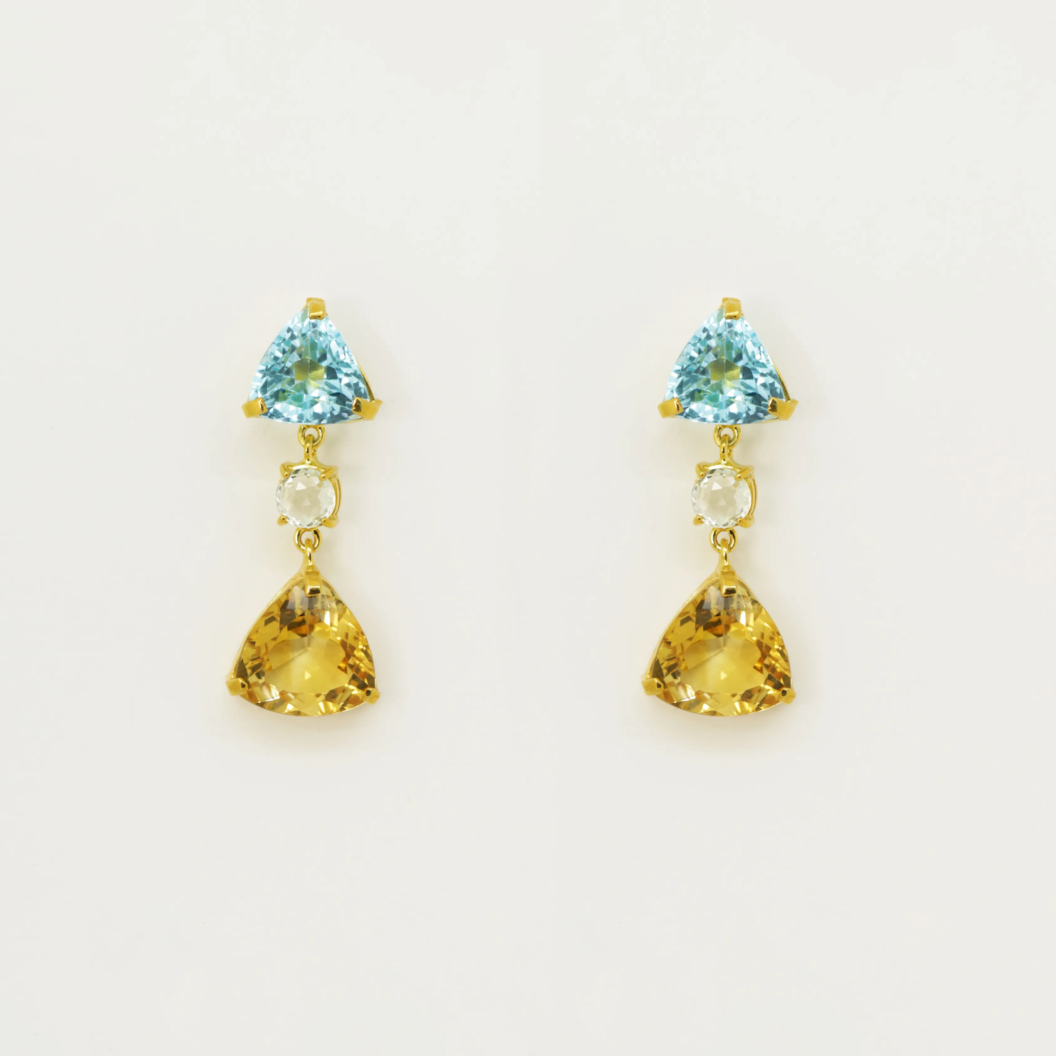 Topaz and Quartz Earrings