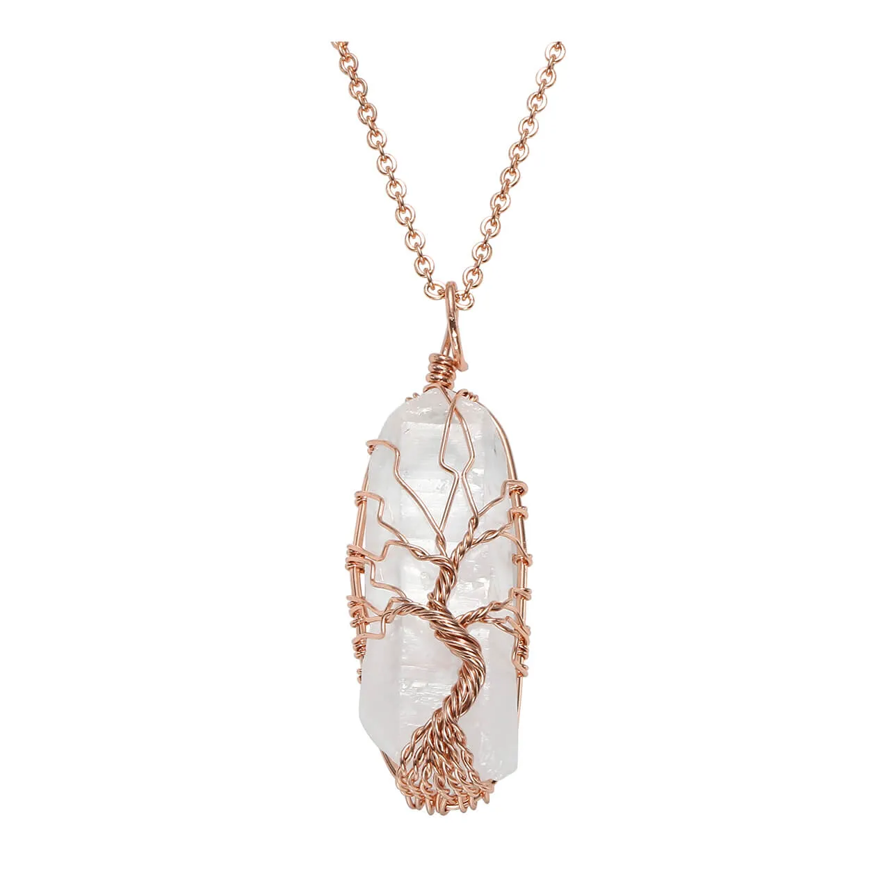 Tree of Life Crystal Pendant Necklace | Jovivi