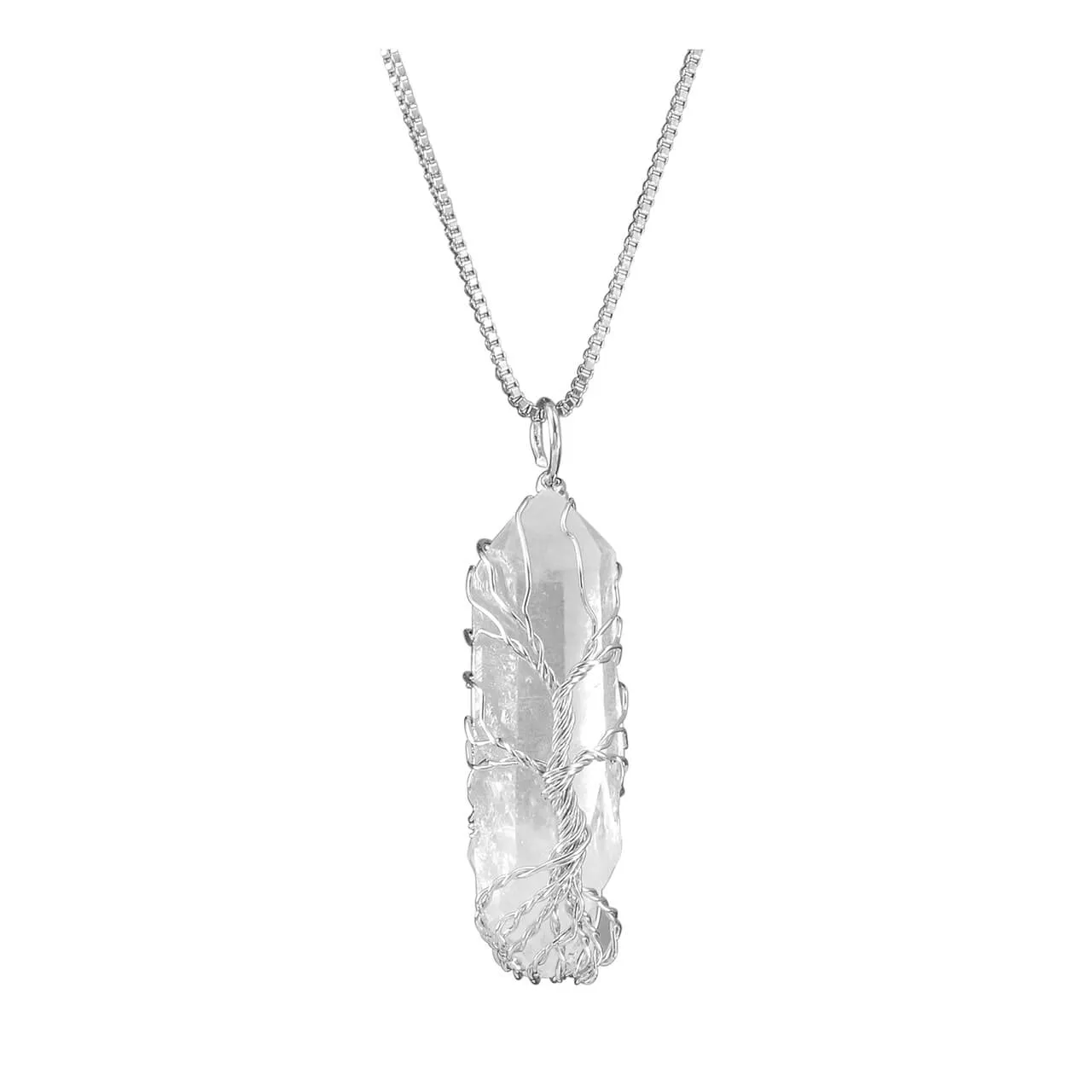 Tree of Life Crystal Pendant Necklace | Jovivi