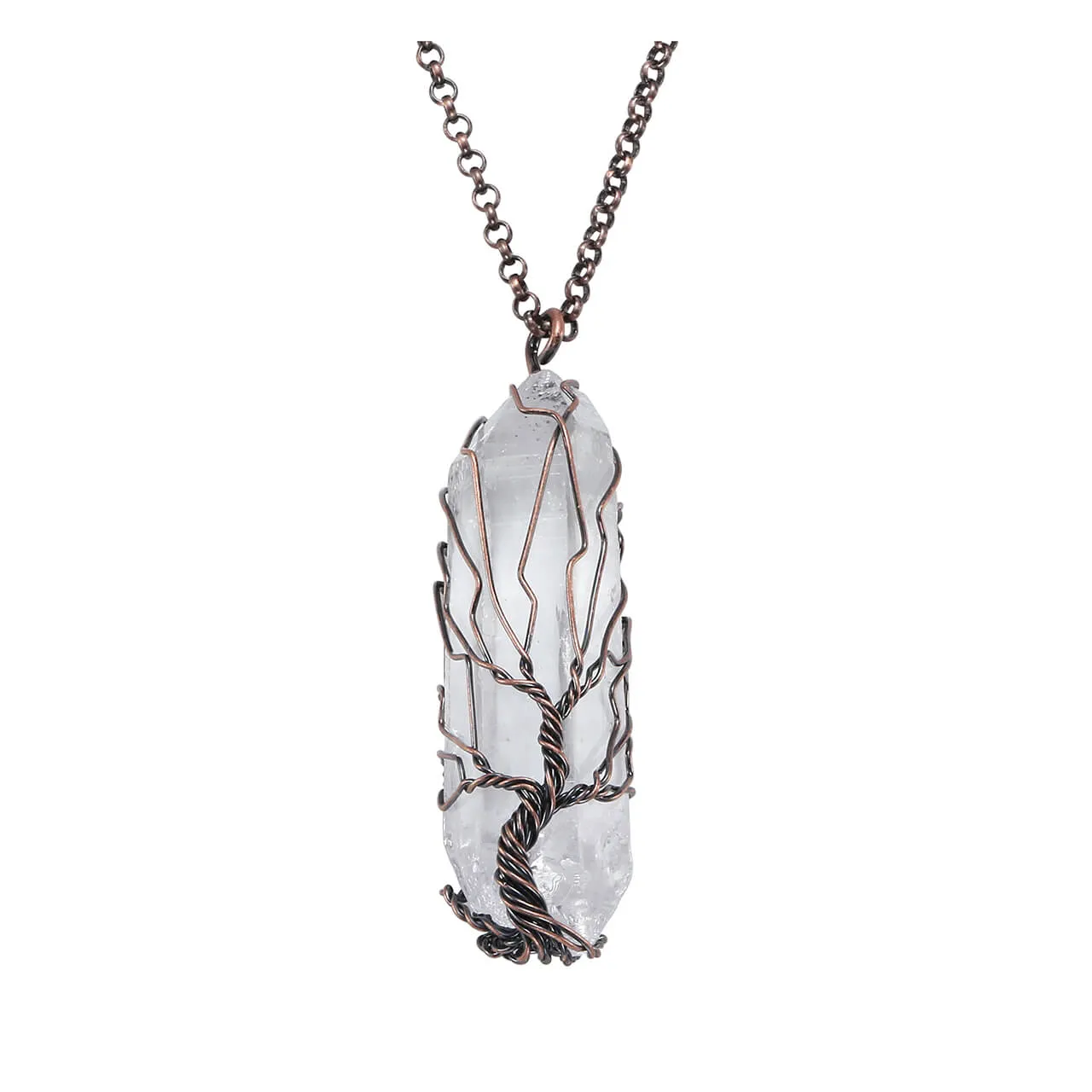 Tree of Life Crystal Pendant Necklace | Jovivi