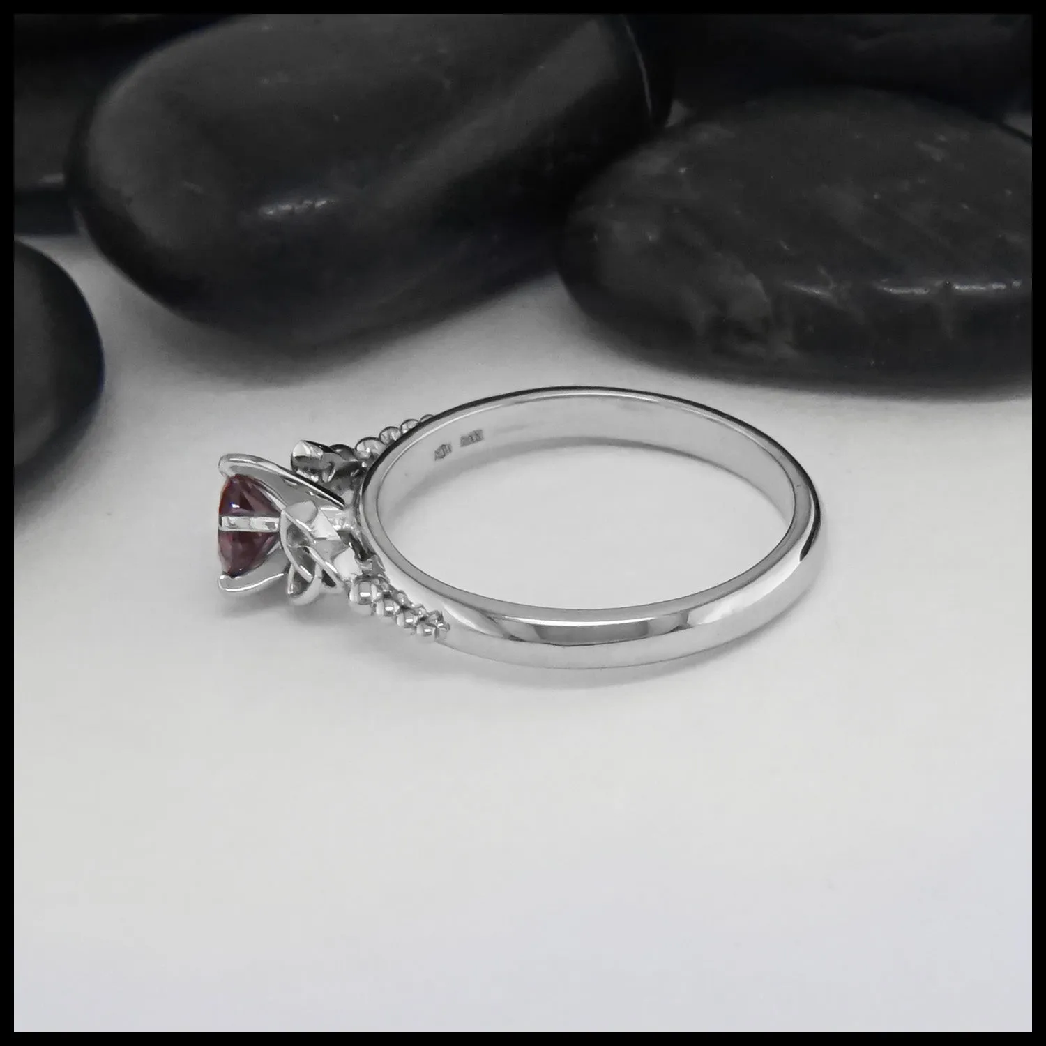 Trinity Knot Pink Spinel Ring