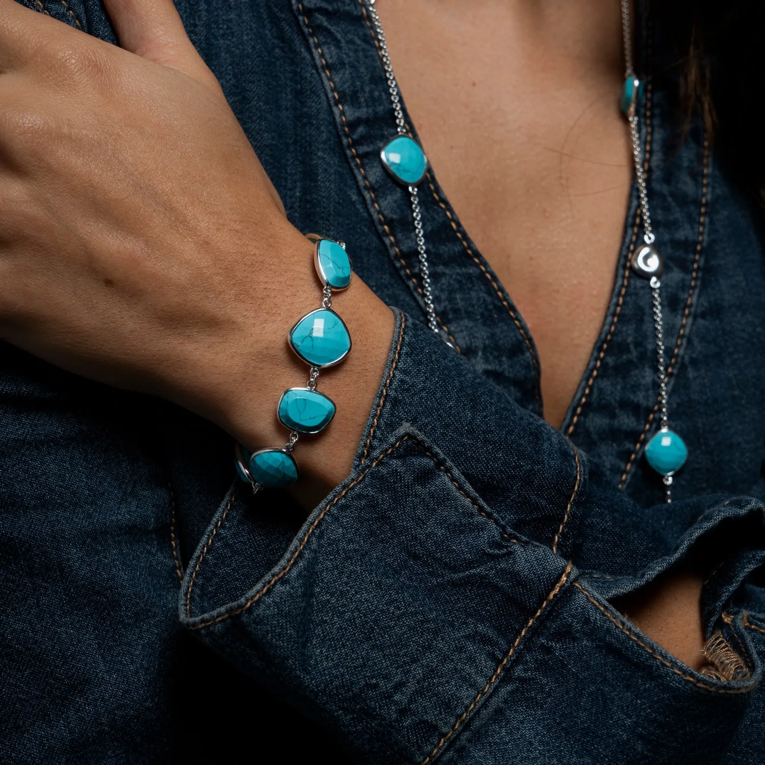 Turquoise Pebble Bracelet