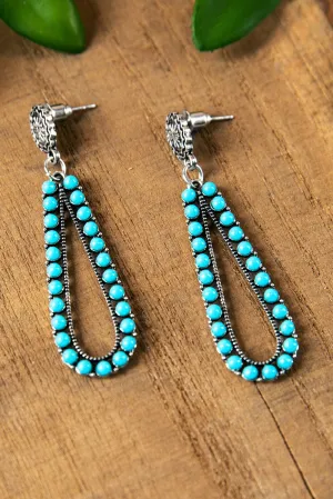 Turquoise Stud Drop Earrings | PRE ORDER