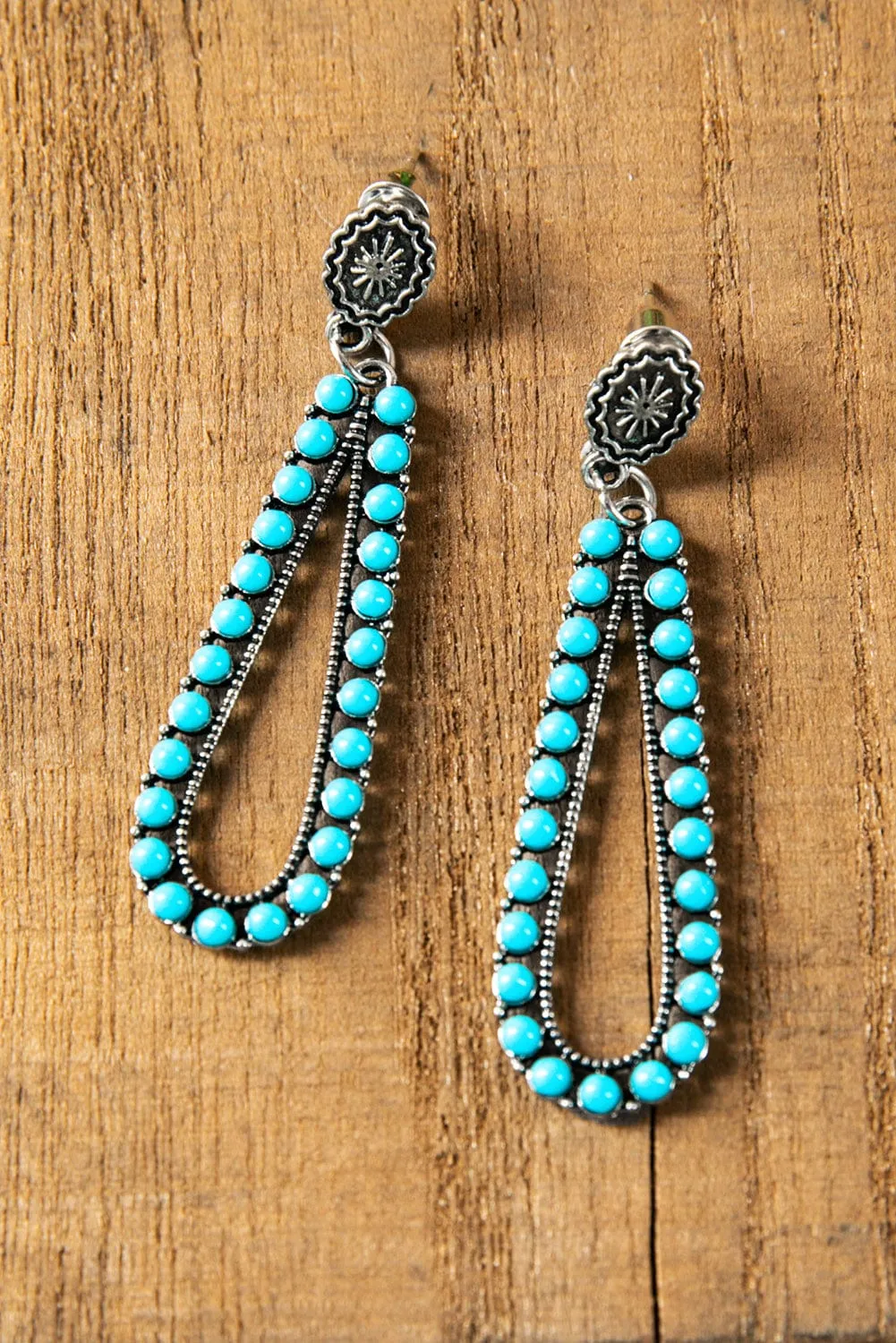 Turquoise Stud Drop Earrings | PRE ORDER