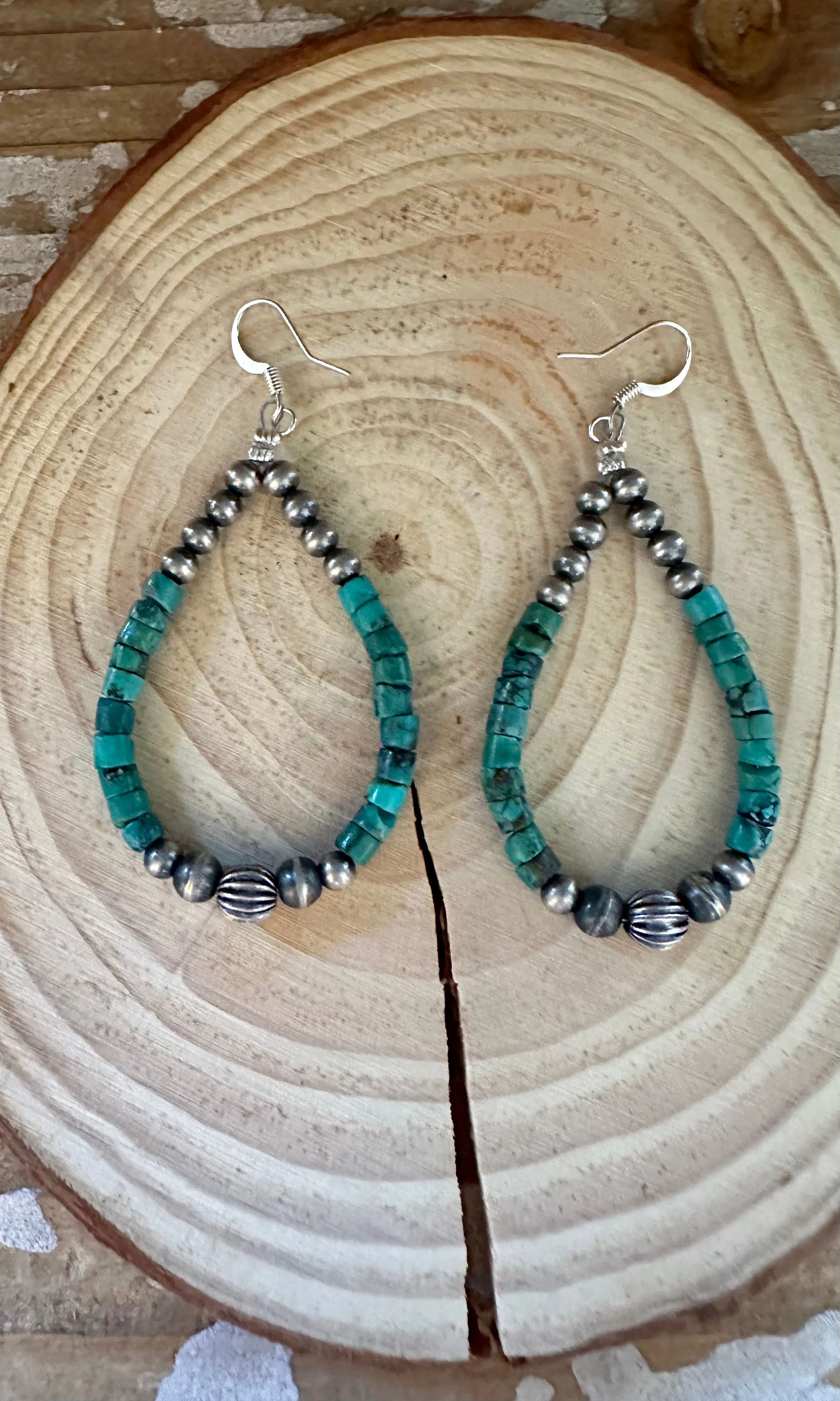 TURQUOISE TEARDROPS Sterling Silver Earrings