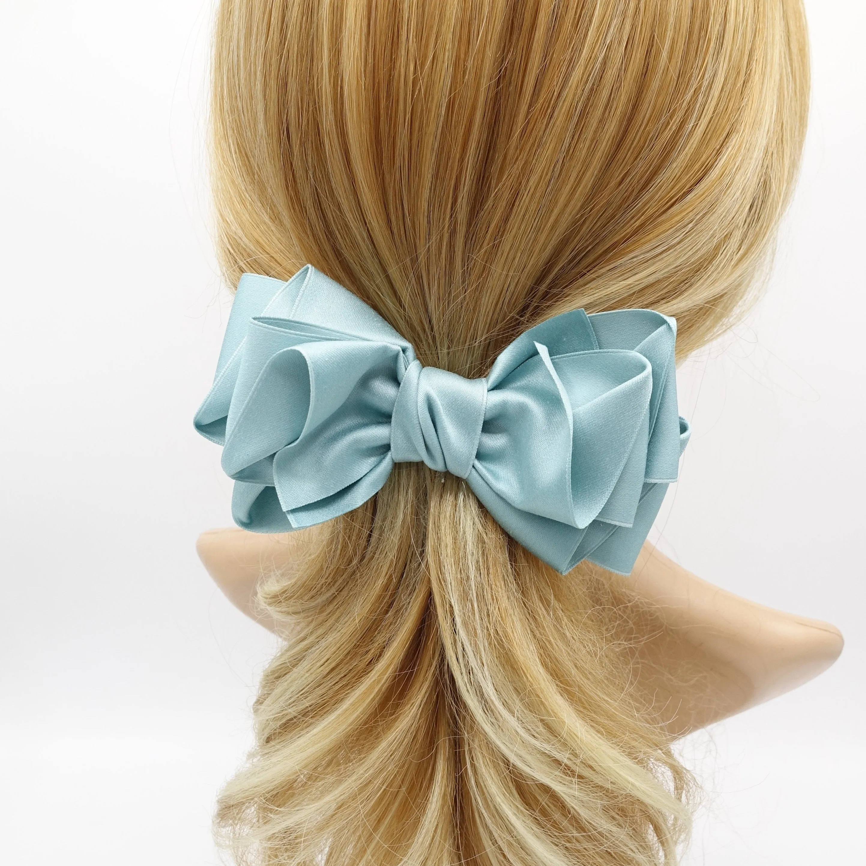 VeryShine folded and layered hair bow normal size hair accessory for women