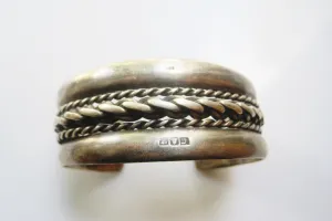 Vintage Silver Bedouin Palestinian Cuff Bracelet 1950's