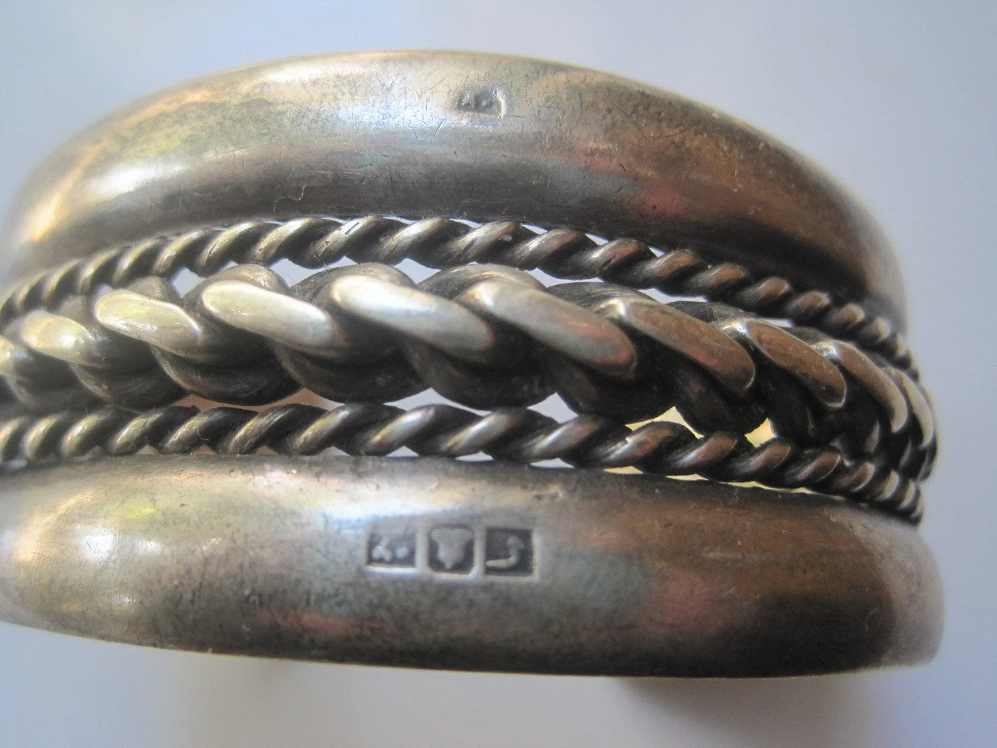 Vintage Silver Bedouin Palestinian Cuff Bracelet 1950's