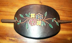 Wildflowers Leather Ponytail Holders